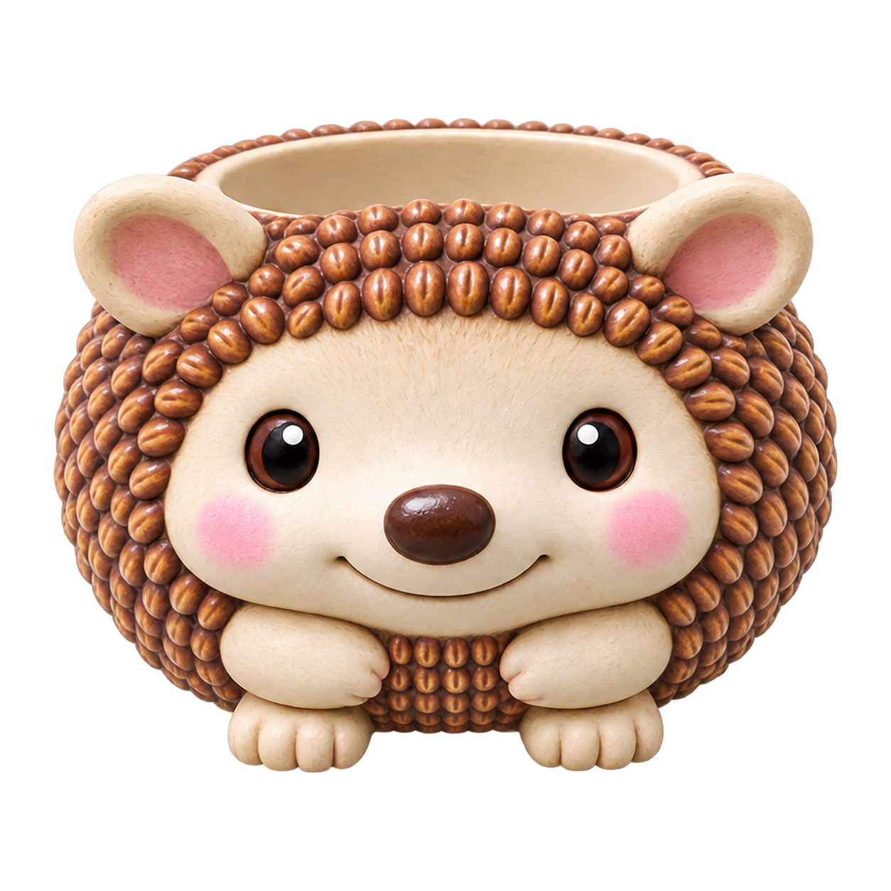 Happy Hedgehog Pot — Painted inspiration — Woodland Hedgehog